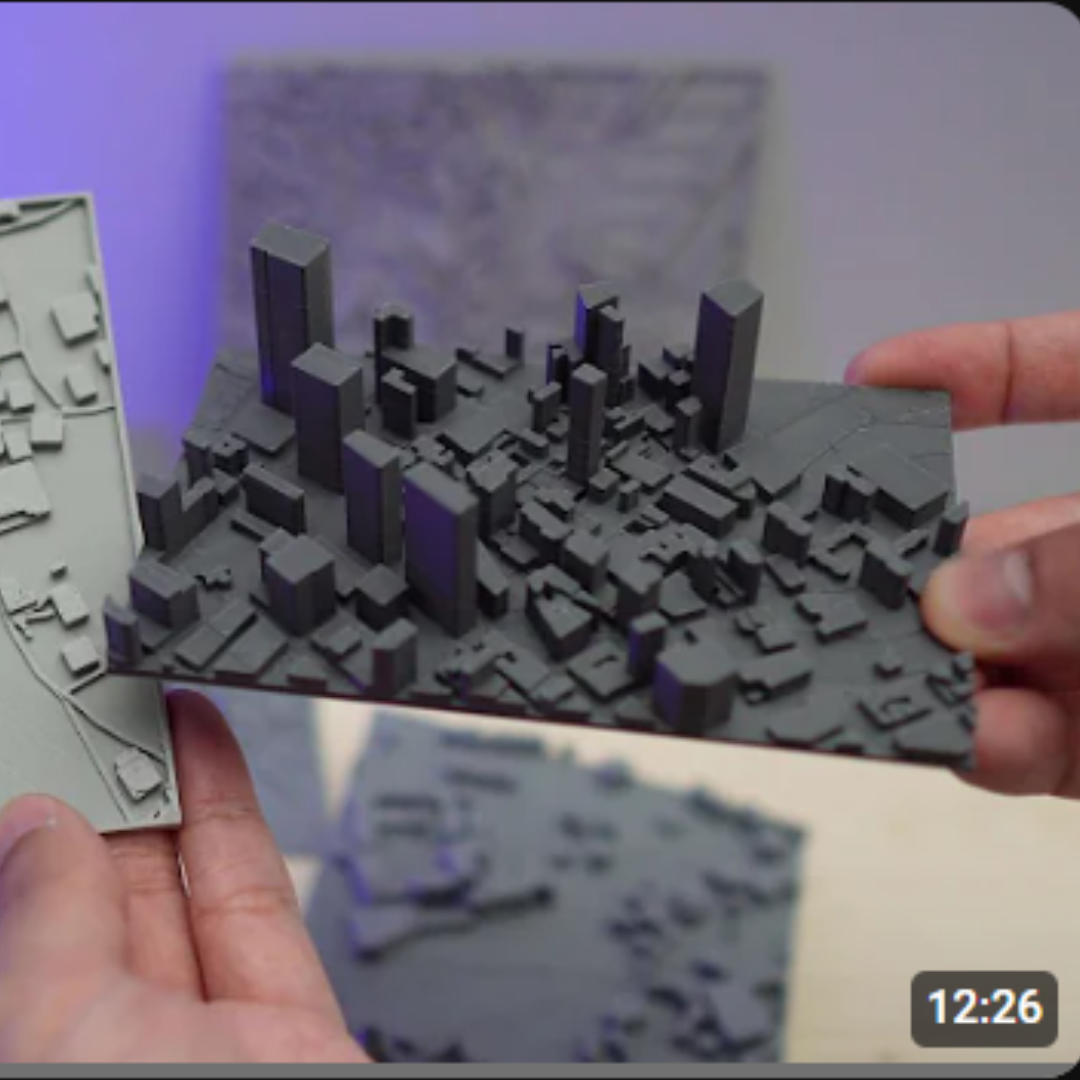 I know we are not doing 3D printing, but this video looks so cool with 3D printed maps. I was thinking maybe I could do something like this in Aero or Mapbox for the final project. <a href='https://www.youtube.com/watch?v=7mBSc-pxRvk&t=1s' target='_blank'><p>Here is the Video Link</p></a>